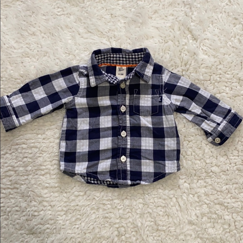 Osh Kosh baby boy plaid button down shirt